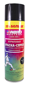 ABRO MASTERS SP-011-L-AM-RE краска-спрей черная глянцевая, +20%, 310 г. 