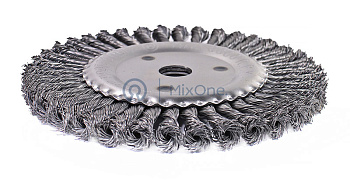 KRANZ щетка дисковая для УШМ, крученая стальная проволока, 200 мм, отв. 22,23 мм