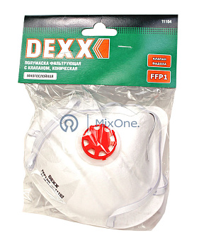 DEXX 11104 полумаска фильтрующая противоаэрозольная, с клапаном выдоха, FFP1