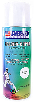ABRO MASTERS краска-спрей, белый глянцевый, 400 мл.