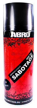 ABRO SPG-039 краска-спрей SABOTAGE 39, чёрный, 400 мл.