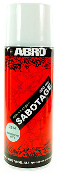 ABRO SPG-2514 краска-спрей SABOTAGE 2514, холодный белый