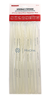 REXANT 09-1270 клеевой стержень, прозрачный, d=11 мм, L=270 мм, 10 шт.