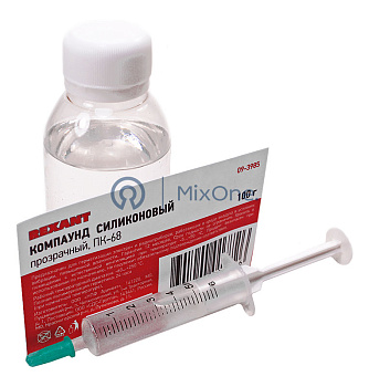 REXANT 09-3985 ПК-68 компаунд силиконовый прозрачный (двухкомпонентный), 106 г.