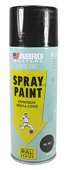 ABRO MASTERS SP-RAL-9011-RE краска-спрей акриловая, графитовый черный, 226 г.