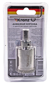 KRANZ коронка алмазная 32 мм, по керамограниту с центровочным сверлом