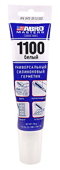 ABRO MASTERS SS-1100-3-WHT-RE герметик силиконовый, белый, 70 г.
