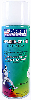 ABRO MASTERS краска-спрей, белый матовый, 400 мл.