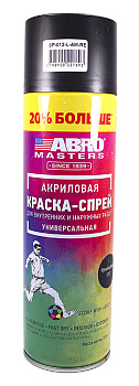 ABRO MASTERS SP-012-L-AM-RE краска-спрей черная матовая, +20%, 310 г. 
