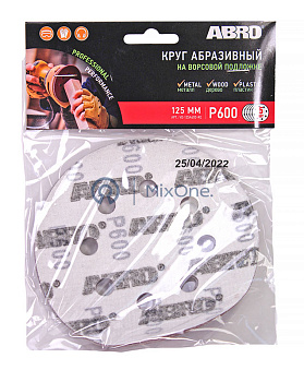 ABRO VD-125A600-RE круг абразивный на ворсовой подложке 600, 125 мм, 5 шт. 