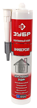 ЗУБР "ЭКСПЕРТ" КМ-100, Клей монтажный универсальный, многоцелевой, 300мл