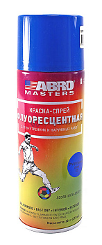 ABRO MASTERS SPF-105-AM-R краска-спрей флуоресцентная синяя