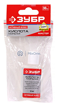 ЗУБР 55491-030 флюс паяльная кислота, пласт, 30 мл.