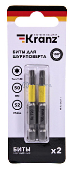 KRANZ бита для шуруповерта Torx T20х50 мм (2 шт./уп.)