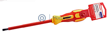 REXANT 12-4713 отвертка шлицевая диэлектрическая SL5х125мм, до 1000В, двухкомпонентная рукоятка