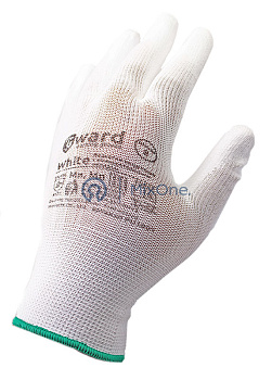 GWARD White перчатки нейлоновые белого цвета с полиуретановым покрытием, 8/M
