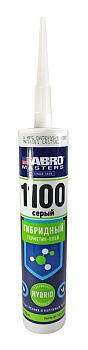 ABRO MASTERS HS-1100-GRY-RE герметик-клей гибридный, серый, 310 мл.