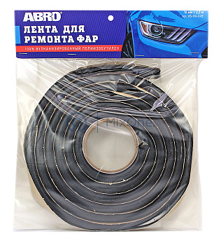 ABRO WS-904-2-RE лента-герметик для вклейки стекол и фар, 10 мм, 2,5 м.