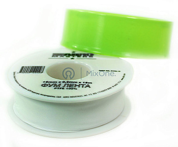 ABRO MASTERS PTFE-19-010-15-RE ФУМ лента, размеры: 0,1 мм, 19 мм, 15 м.