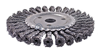 KRANZ щетка дисковая для УШМ, крученая стальная проволока, 175 мм, отв. 22,23 мм