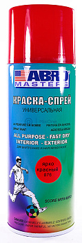 ABRO MASTERS краска-спрей, ярко-красная, 400 мл.