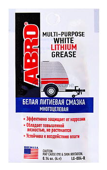 ABRO LG-004-R смазка литиевая многоцелевая белая, 4 г.