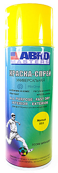 ABRO MASTERS краска-спрей, желтая, 400 мл.