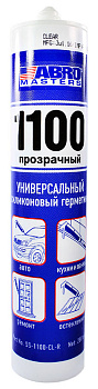 ABRO MASTERS SS-1100-CL санитарный герметик силиконовый универсальный, прозрачный, 280 мл.