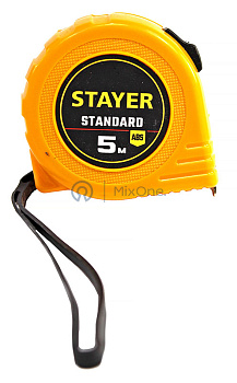 STAYER Standard рулетка в ударопрочном корпусе из ABS, 5 м, 19 мм.