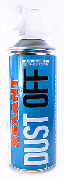 REXANT 85-0001 DUST OFF сжатый воздух пневматический очиститель, аэрозоль, 400 мл.