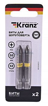 KRANZ бита для шуруповерта PH2х50 мм (2 шт./уп.)