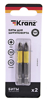 KRANZ бита для шуруповерта PZ2х50 мм (2 шт./уп.)
