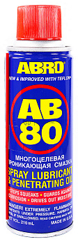 ABRO AB-80-210 смазка-спрей универсальная с тефлоном, 210 мл.