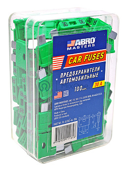 ABRO MASTERS FU-AI382-A4-30A предохранители флажковые, температуростойкий пластик, № 4, 30 А, 100 шт