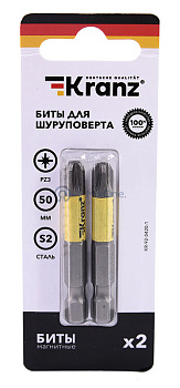 KRANZ бита для шуруповерта PZ3х50 мм (2 шт./уп.)