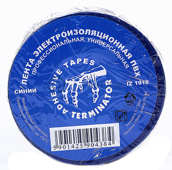 Terminator IZ 1918Blue изолента синяя ПВХ, 19 мм, 18,3 м.