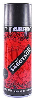 ABRO SPG-004 краска-спрей SABOTAGE 4, чёрный матовый