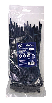 MixOne. 4,8х200 хомут-стяжка черный, 100 шт.