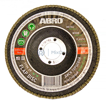 ABRO MASTERS CFD-12522A80-RE диск торцевой лепестковый конический, 80, 125 мм,  22,23 мм.