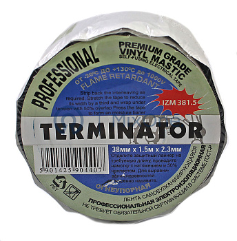 Terminator IZM 381.5 изолента виниловая самовулканизирующаяся мастика, 38 мм, 1,5 м.