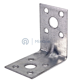 MIxOne. крепежный уголок усиленный, оцинкованный 50х50х35