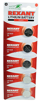 REXANT CR1620 литиевая батарейка