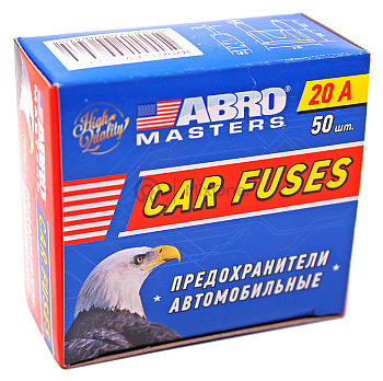 ABRO MASTERS FU-AI371-50-20A-RE предохранители флажковые мини, 20 А, 50 шт.