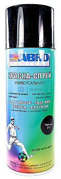 ABRO MASTERS краска-спрей, черный глянцевый, 400 мл.
