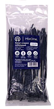 MixOne. 3,6х150 хомут-стяжка черный, 100 шт.