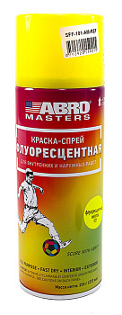 ABRO MASTERS SPF-101-AM-R краска-спрей флуоресцентная, жёлтая