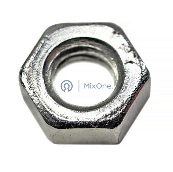 MixOne. гайка М4, шестигранная со стандартной метрической резьбой DIN 934, оцинкованная
